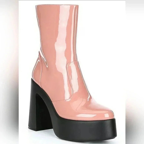 Pink Whimsigoth Grunge Punk Platform Chunky Booties Hipster Unisex New - Picture 5 of 8